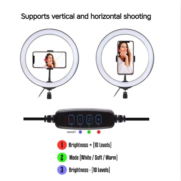 12-Inch LED Ring Light With Tripod, Bluetooth
Remote & Accessories (9 pi… - Picture 5 of 9